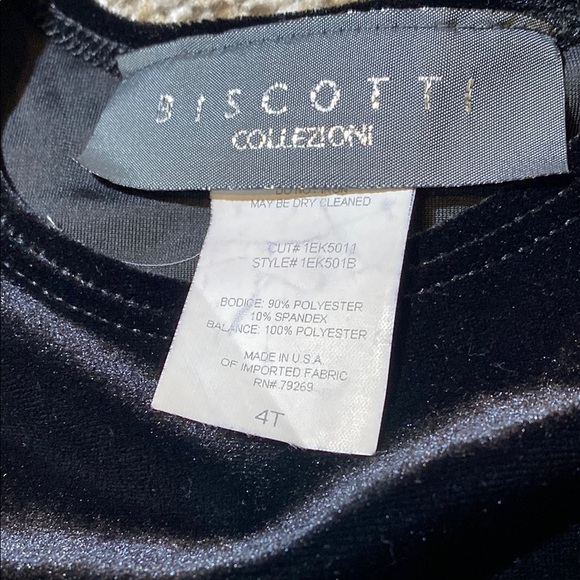 Biscotti Black Velvety and Pink Long Sleeve Formal Dress - Picture 2 of 5